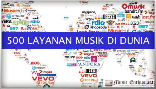 500 layanan musik